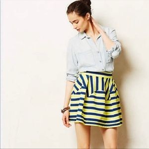Anthropologie bright mini skirt
